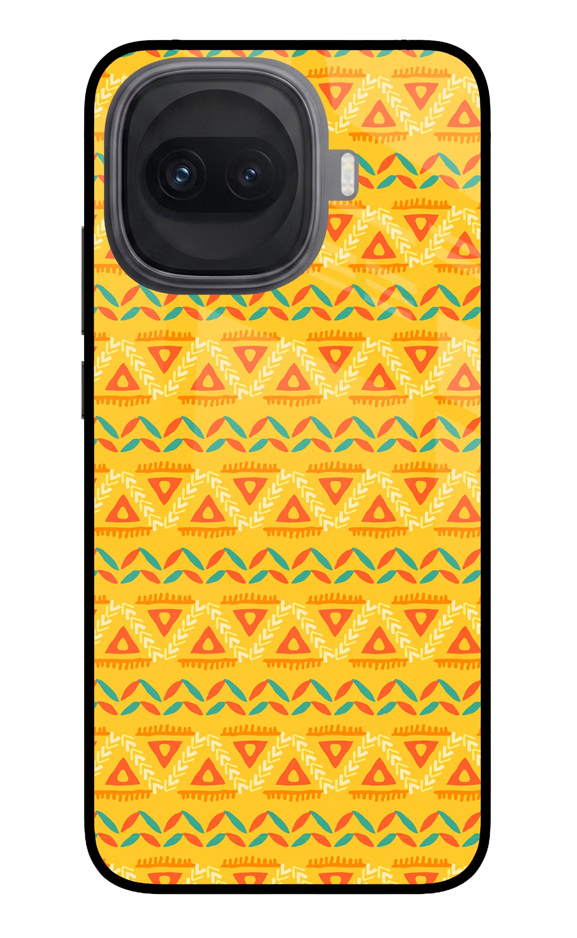 Tribal Pattern iQOO 15R 5G Glass Case Back Cover by Casekaro