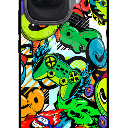 Game Doodle iQOO 15R 5G Glass Case