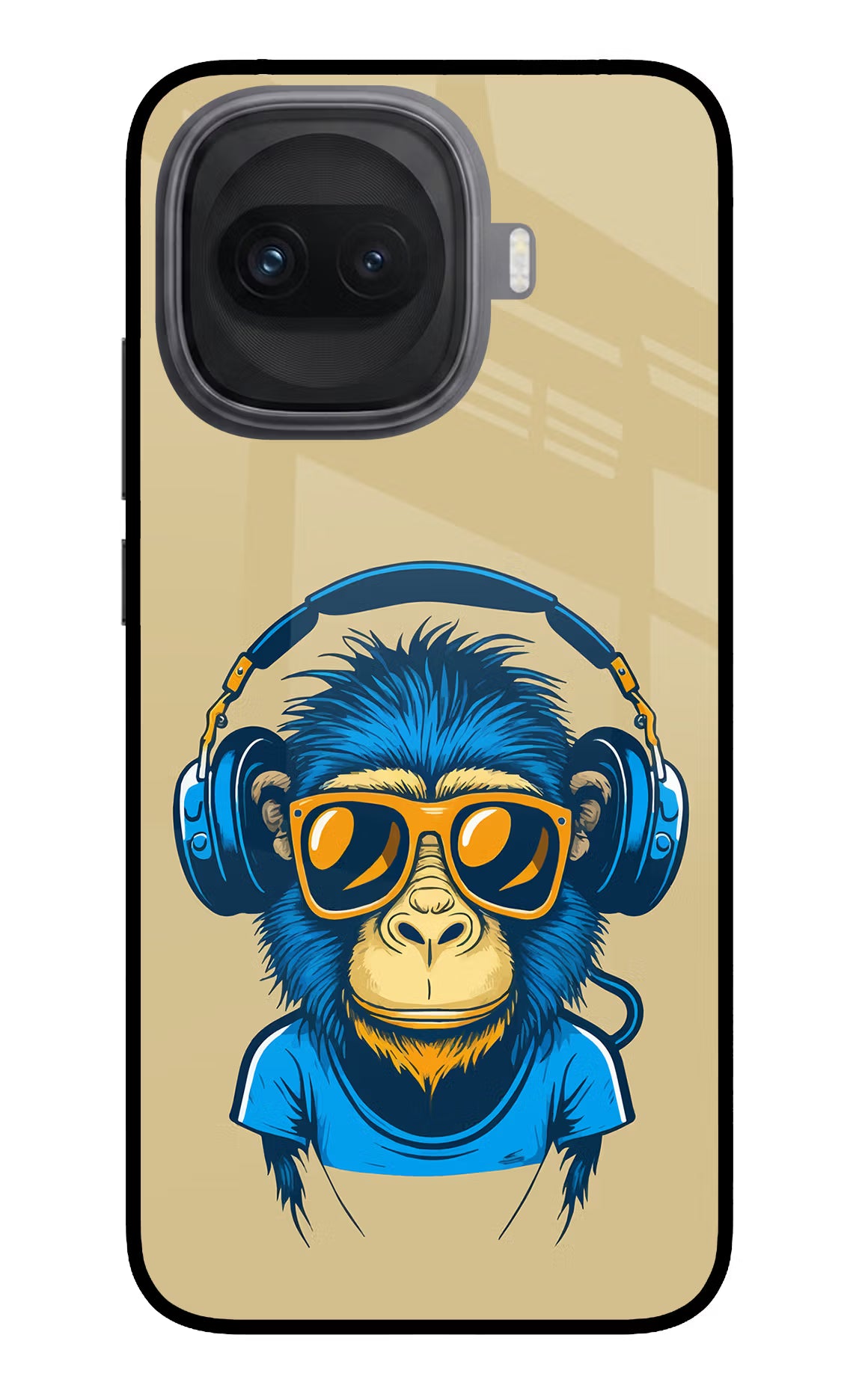 Monkey Headphone iQOO 15R 5G Glass Case Back Cover by Casekaro