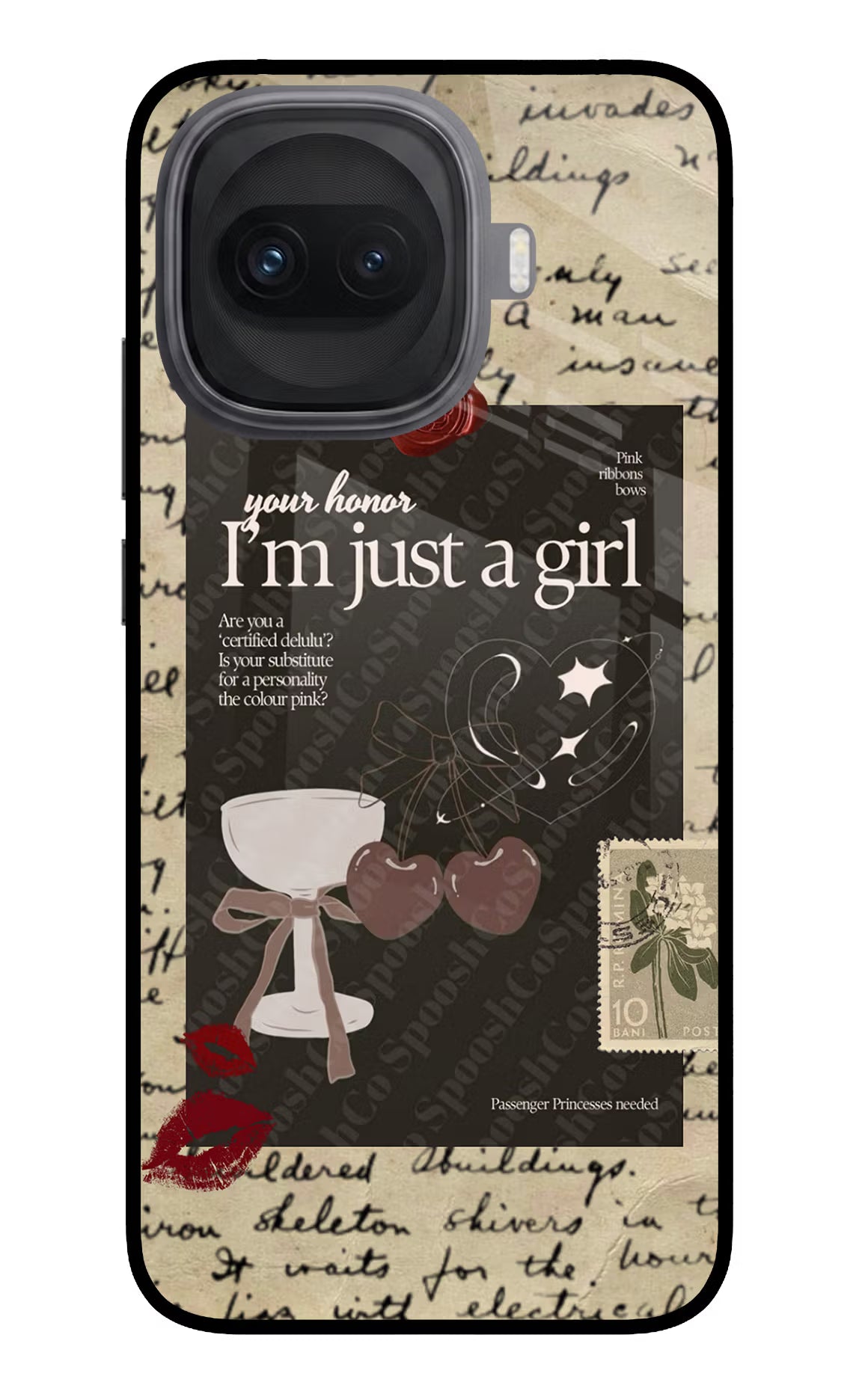 I am just a girl iQOO 15R 5G Glass Case
