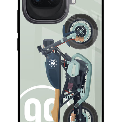 Classic Cafe Racer 99 iQOO 15R 5G Glass Case Back Cover by Casekaro