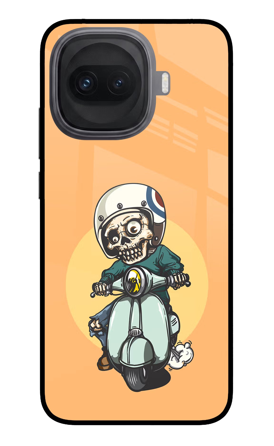 Undead Biker iQOO 15R 5G Glass Case Back Cover by Casekaro