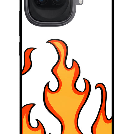Fired Up – White iQOO 15R 5G Glass Case