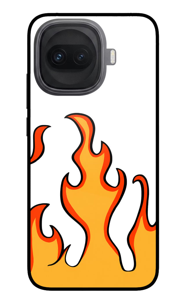 Fired Up – White iQOO 15R 5G Glass Case