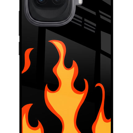 Fired Up – Black iQOO 15R 5G Glass Case