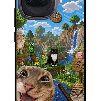 Minecraft Cat Chaos iQOO 15R 5G Glass Case