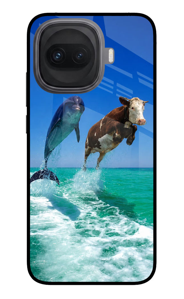 Dolphin vs Cow iQOO 15R 5G Glass Case