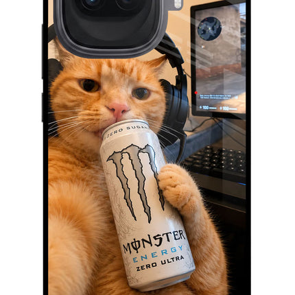 Gamer Cat Energy iQOO 15R 5G Glass Case