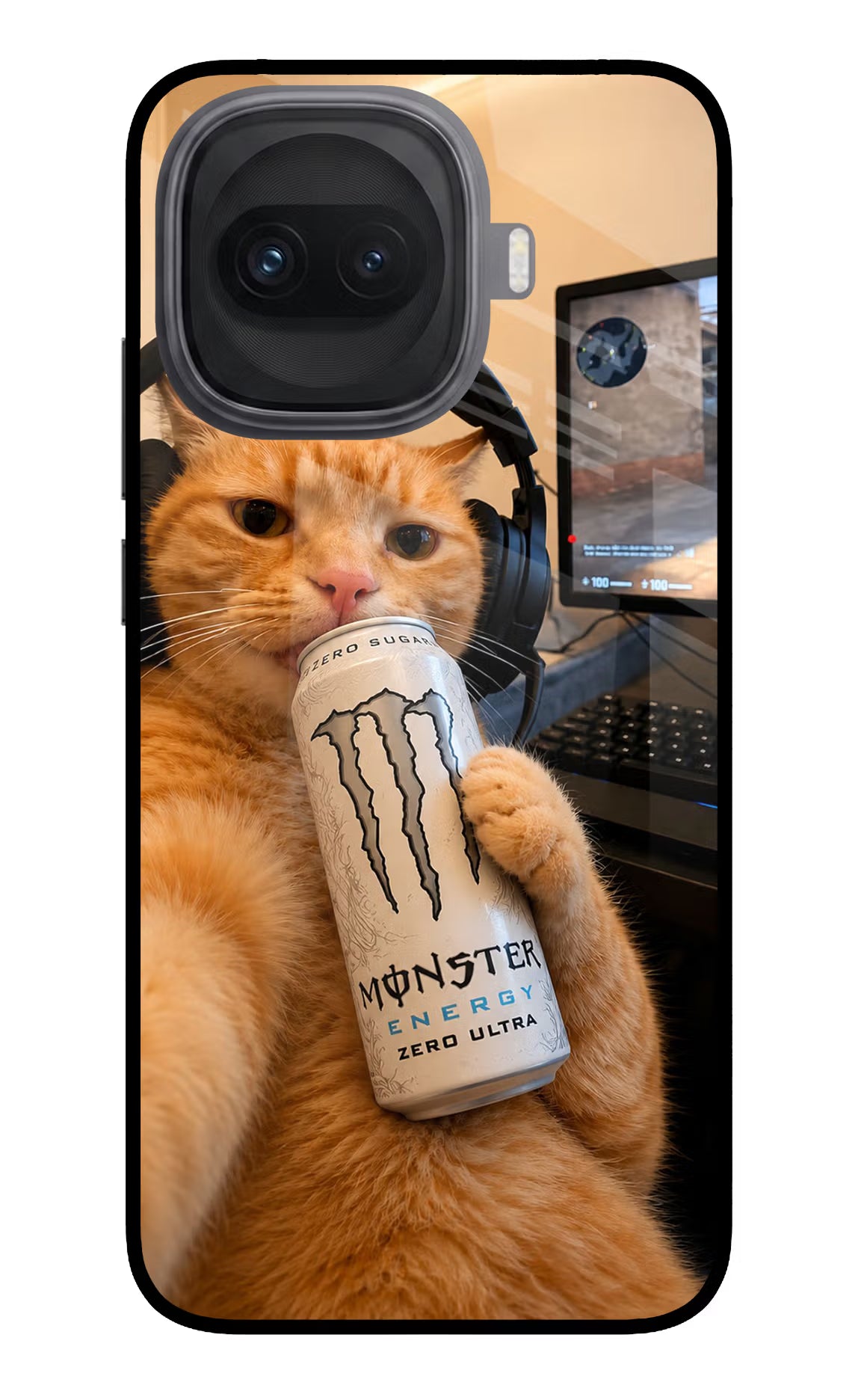 Gamer Cat Energy iQOO 15R 5G Glass Case
