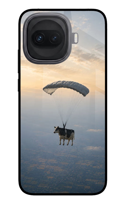 Skydiving Cow iQOO 15R 5G Glass Case