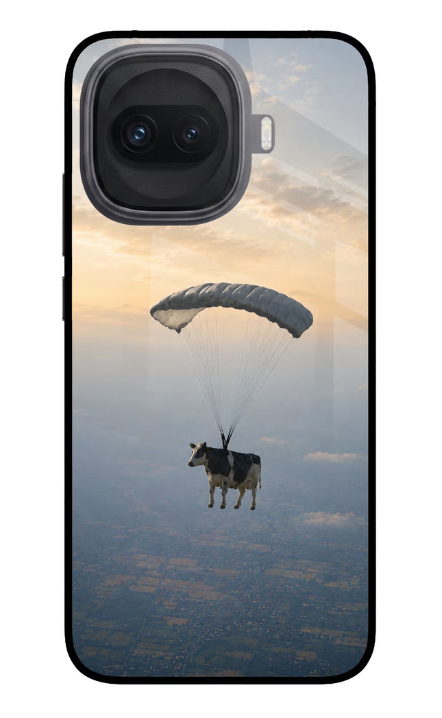 Skydiving Cow iQOO 15R 5G Glass Case