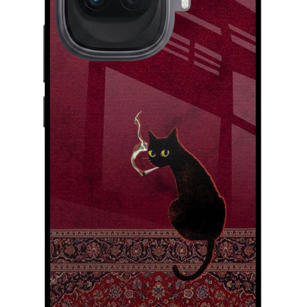 Midnight Cat iQOO 15R 5G Glass Case