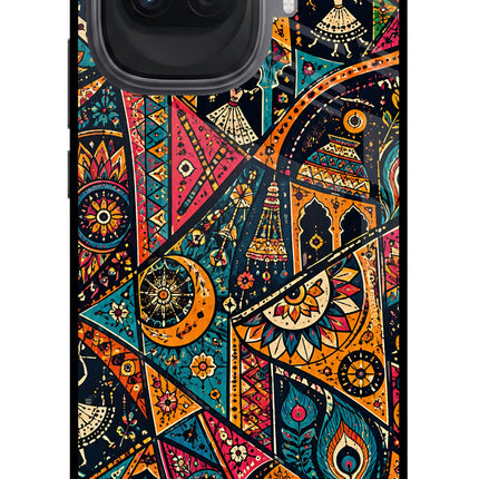 Folk Print iQOO 15R 5G Glass Case