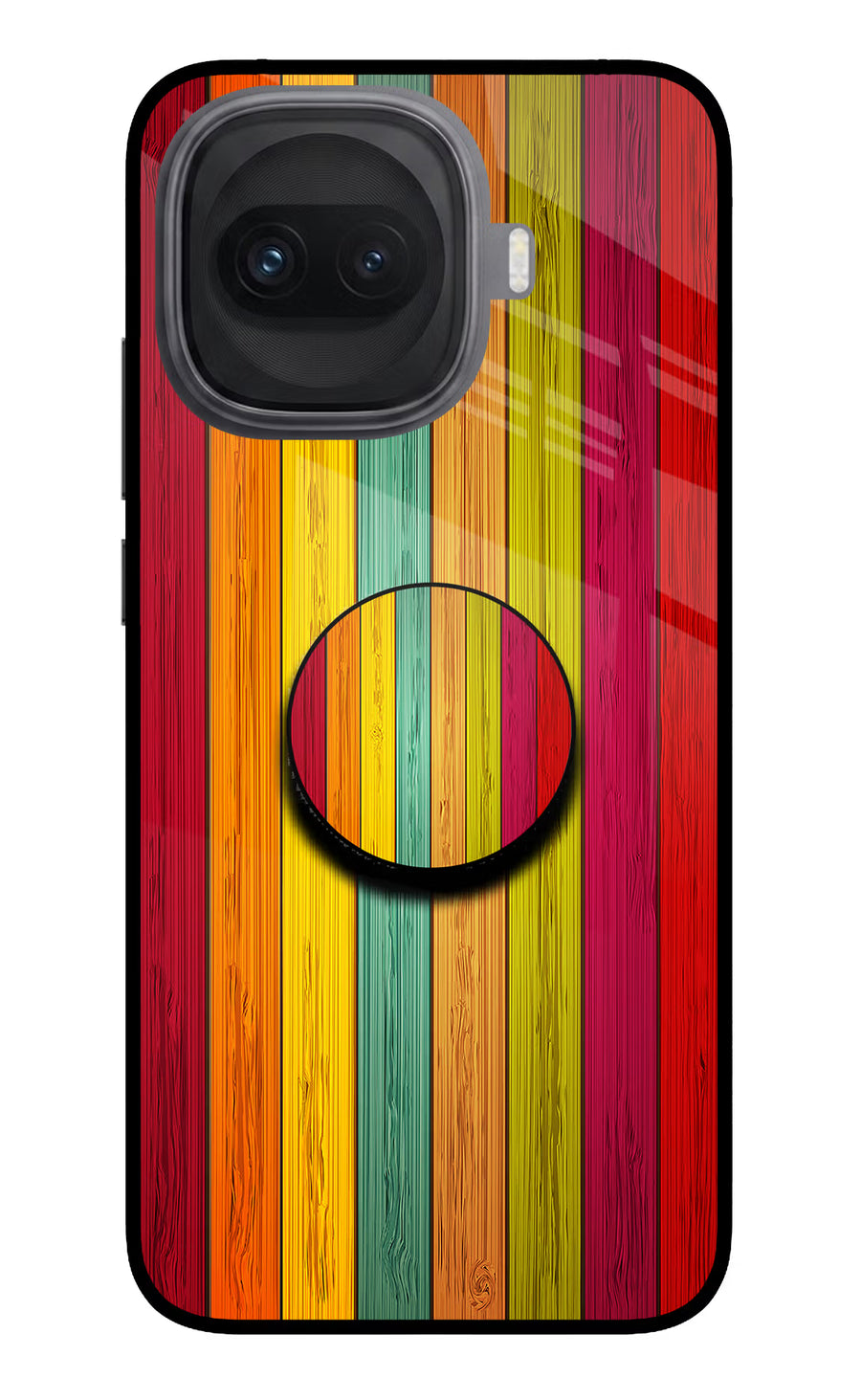 Multicolor Wooden iQOO 15R 5G Pop Case, Glass case