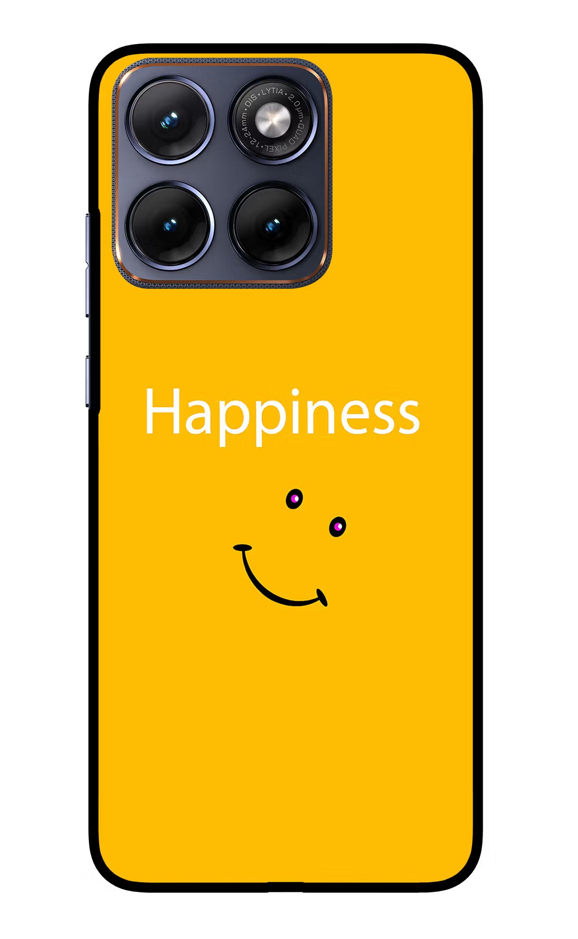 Happiness With Smiley Moto Edge 70 Fusion Glass Case