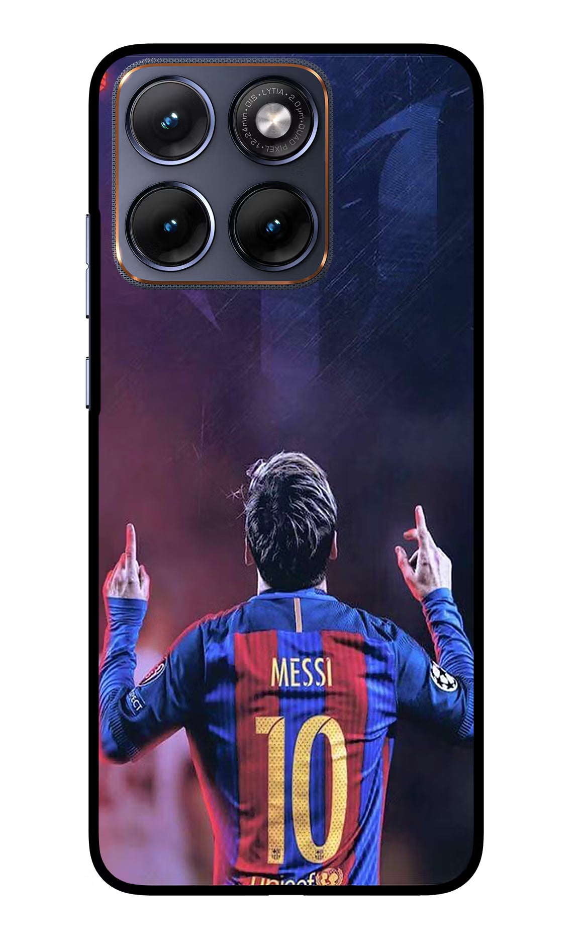 Messi Moto Edge 70 Fusion Glass Case Back Cover by Casekaro