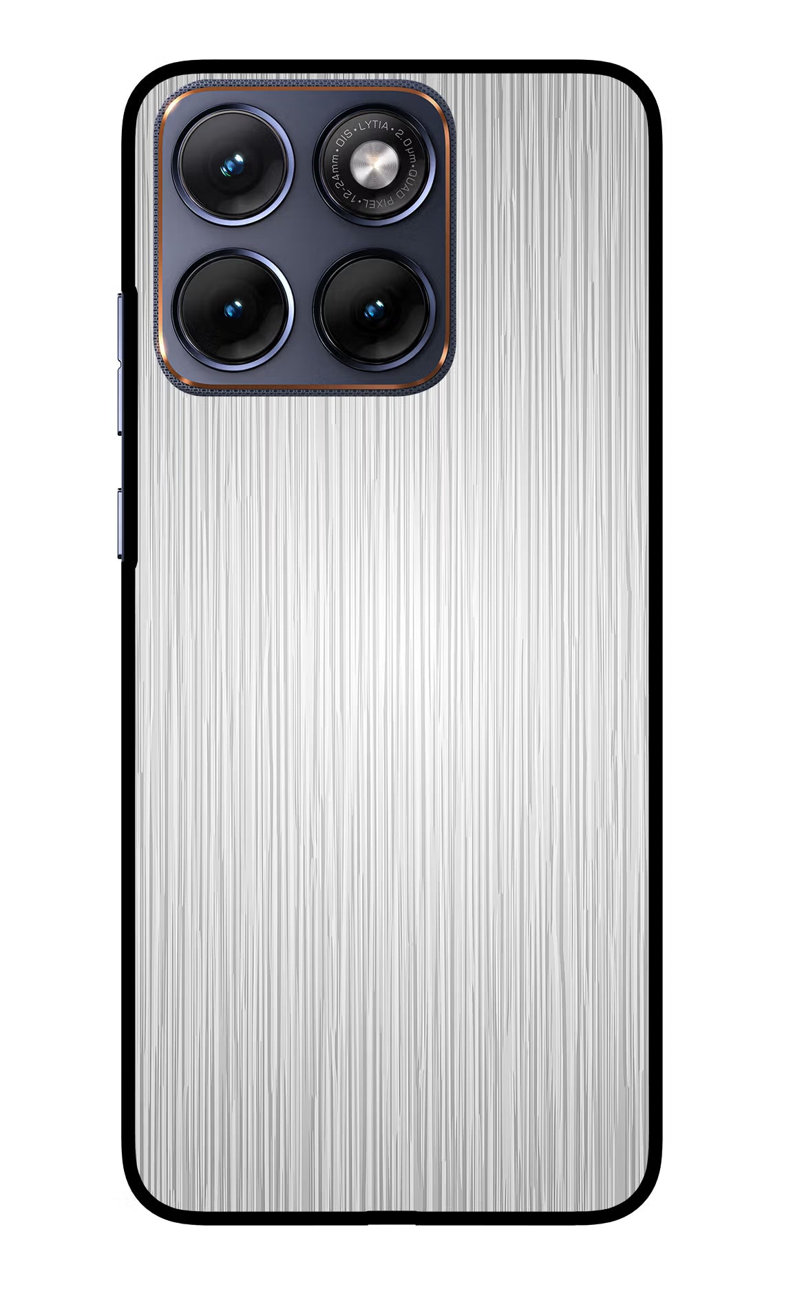 Wooden Grey Texture Moto Edge 70 Fusion Glass Case