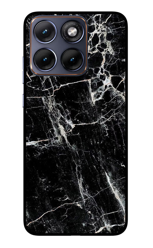 Black Marble Texture Moto Edge 70 Fusion Glass Case