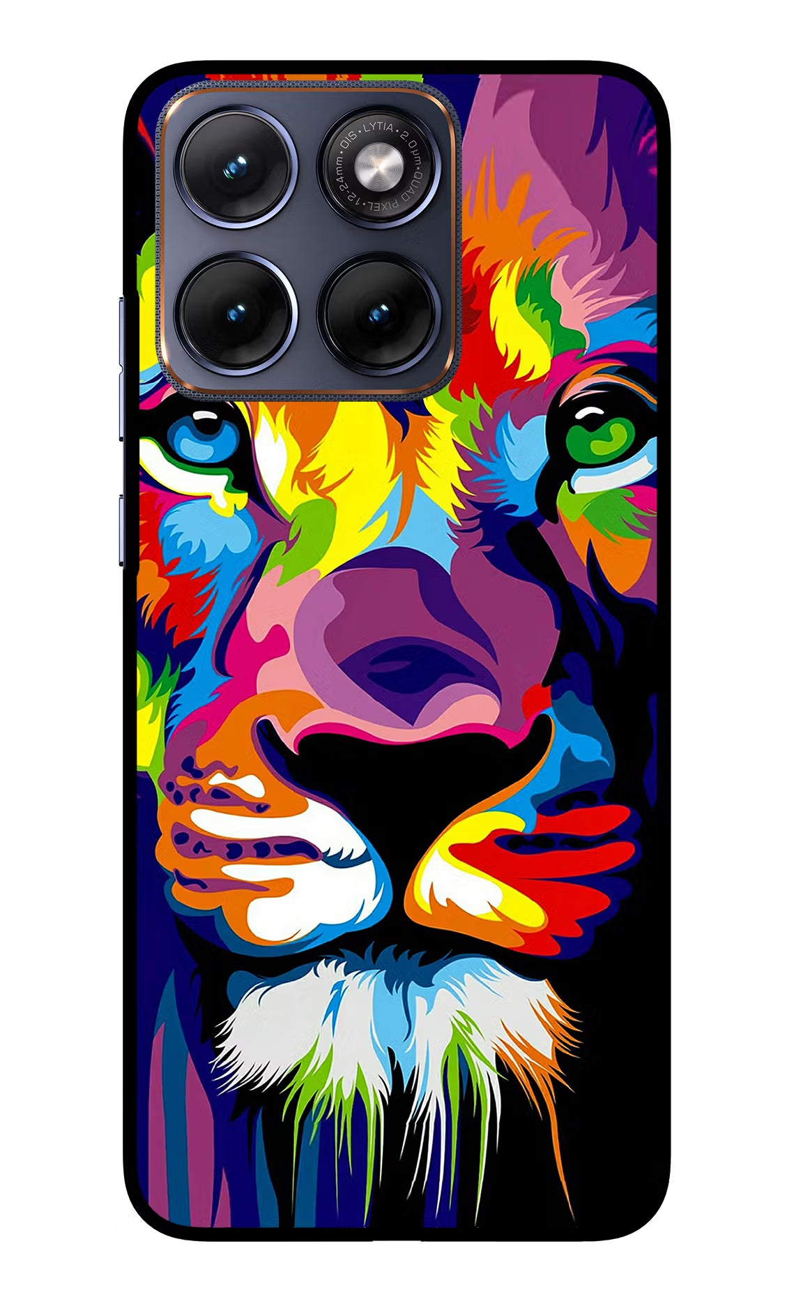 Lion Moto Edge 70 Fusion Glass Case Back Cover by Casekaro