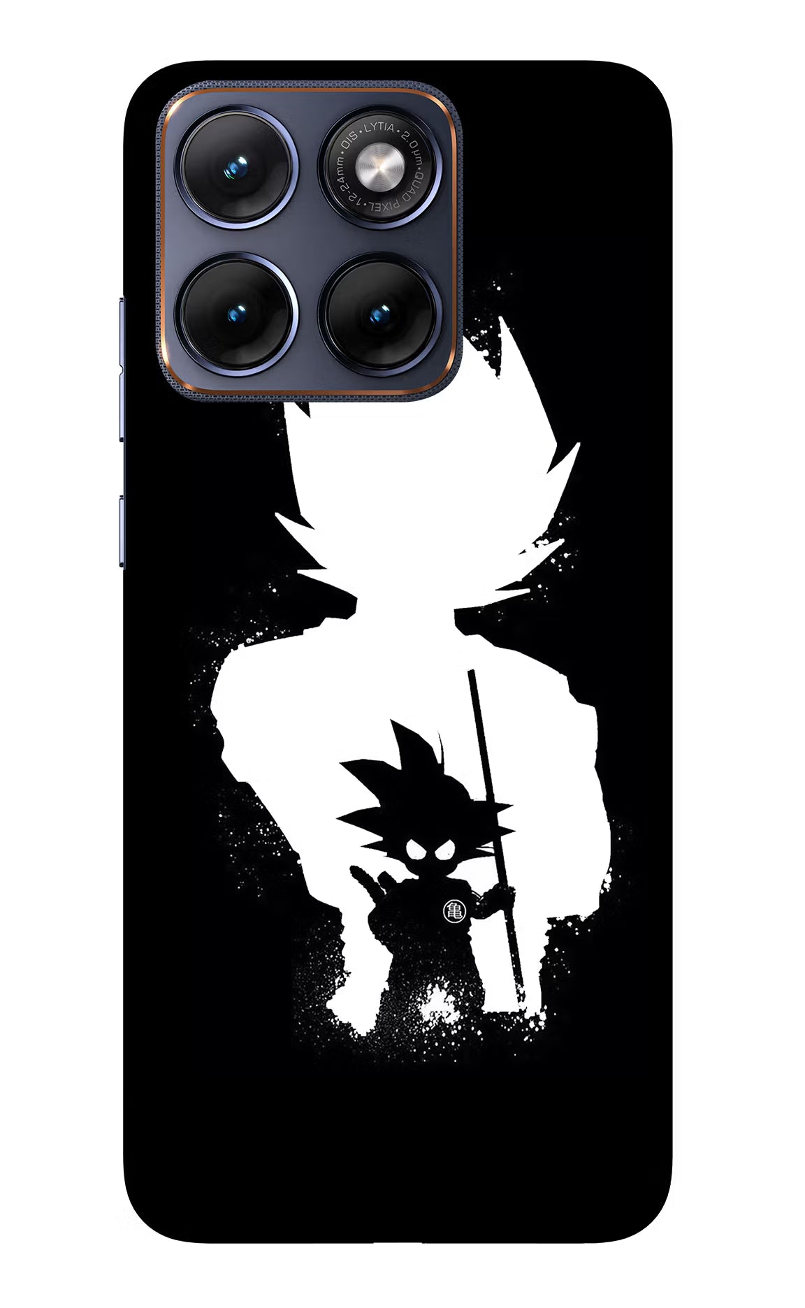 Goku Shadow Moto Edge 70 Fusion Glass Case Back Cover by Casekaro
