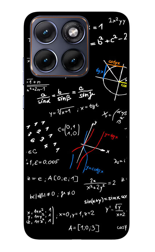 Mathematics Formula Moto Edge 70 Fusion Glass Case