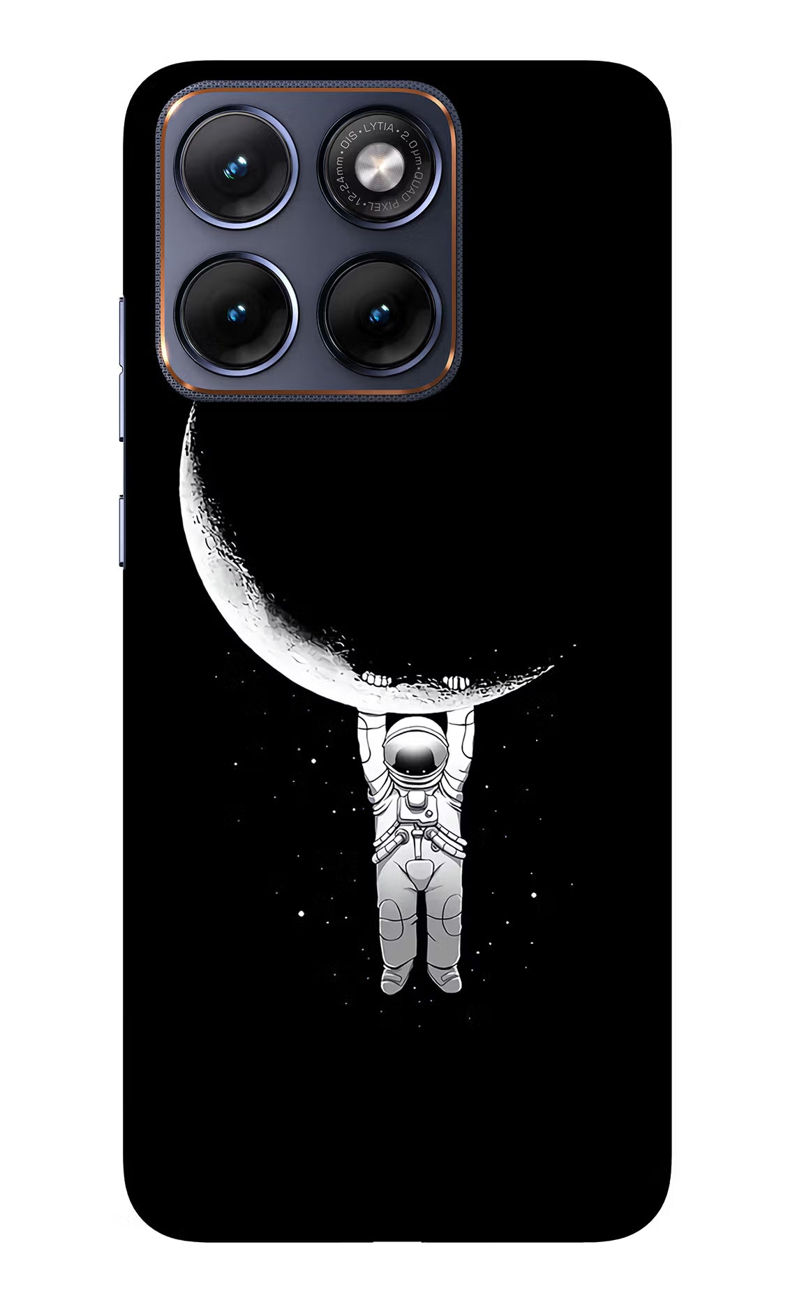 Moon Space Moto Edge 70 Fusion Glass Case Back Cover by Casekaro