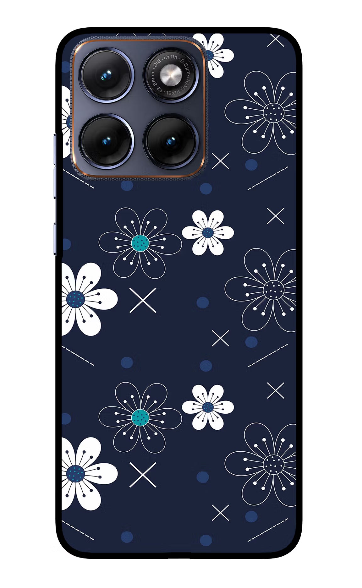 Flowers Moto Edge 70 Fusion Glass Case