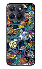Space Abstract Moto Edge 70 Fusion Glass Case
