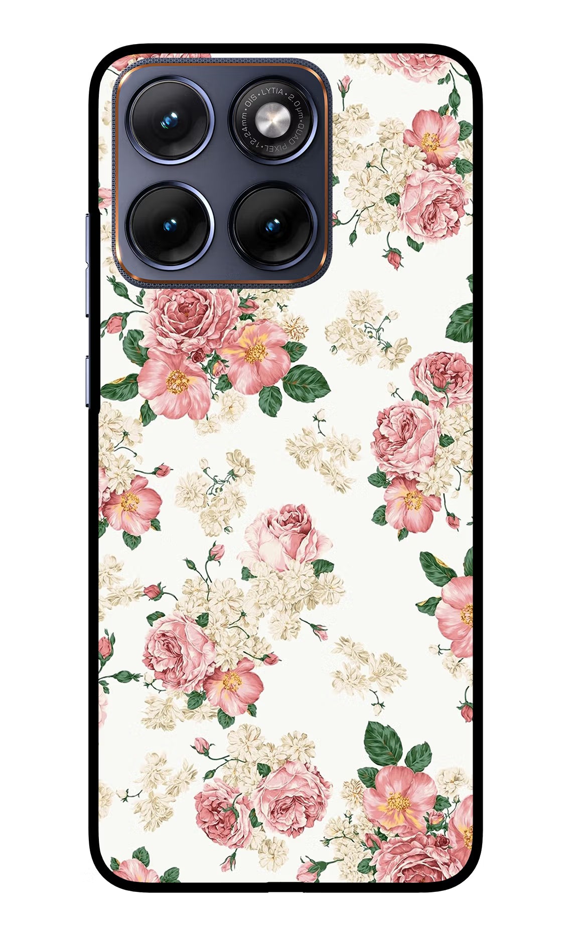 Flowers Moto Edge 70 Fusion Glass Case