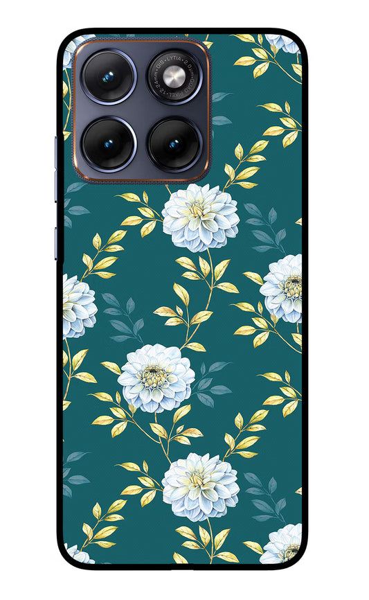 Flowers Moto Edge 70 Fusion Glass Case