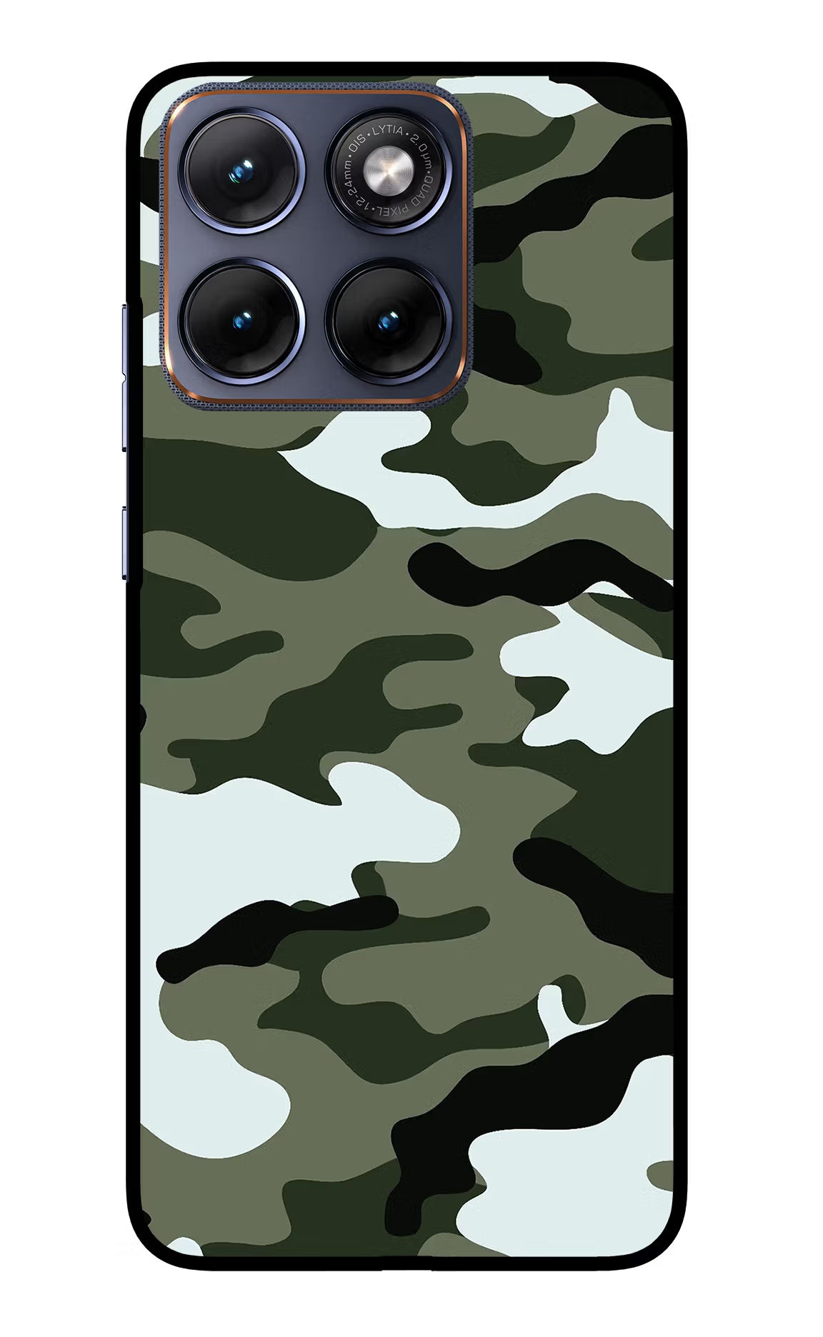 Camouflage Moto Edge 70 Fusion Glass Case Back Cover by Casekaro