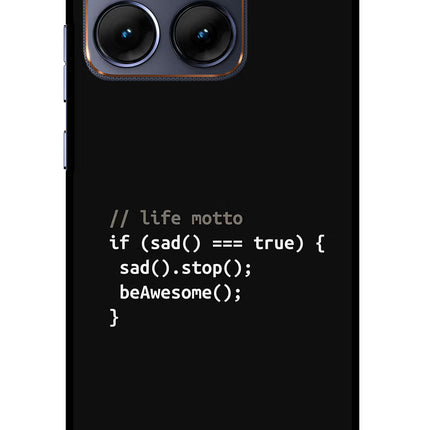Life Motto Code Moto Edge 70 Fusion Glass Case