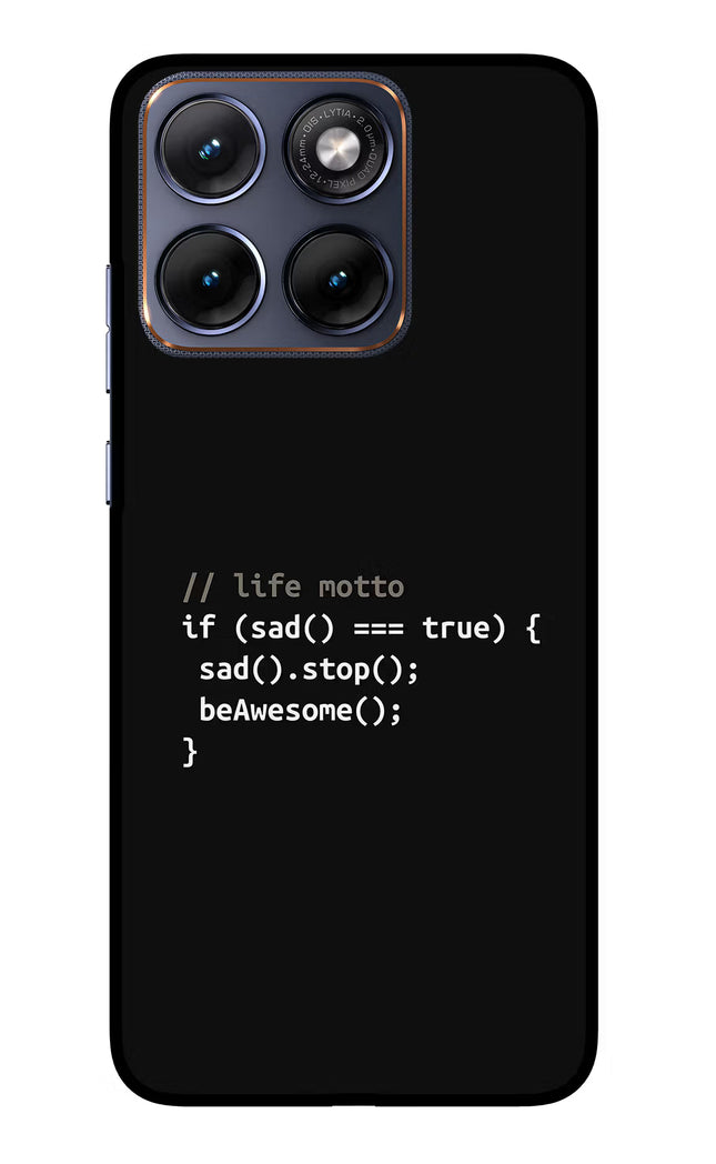 Life Motto Code Moto Edge 70 Fusion Glass Case