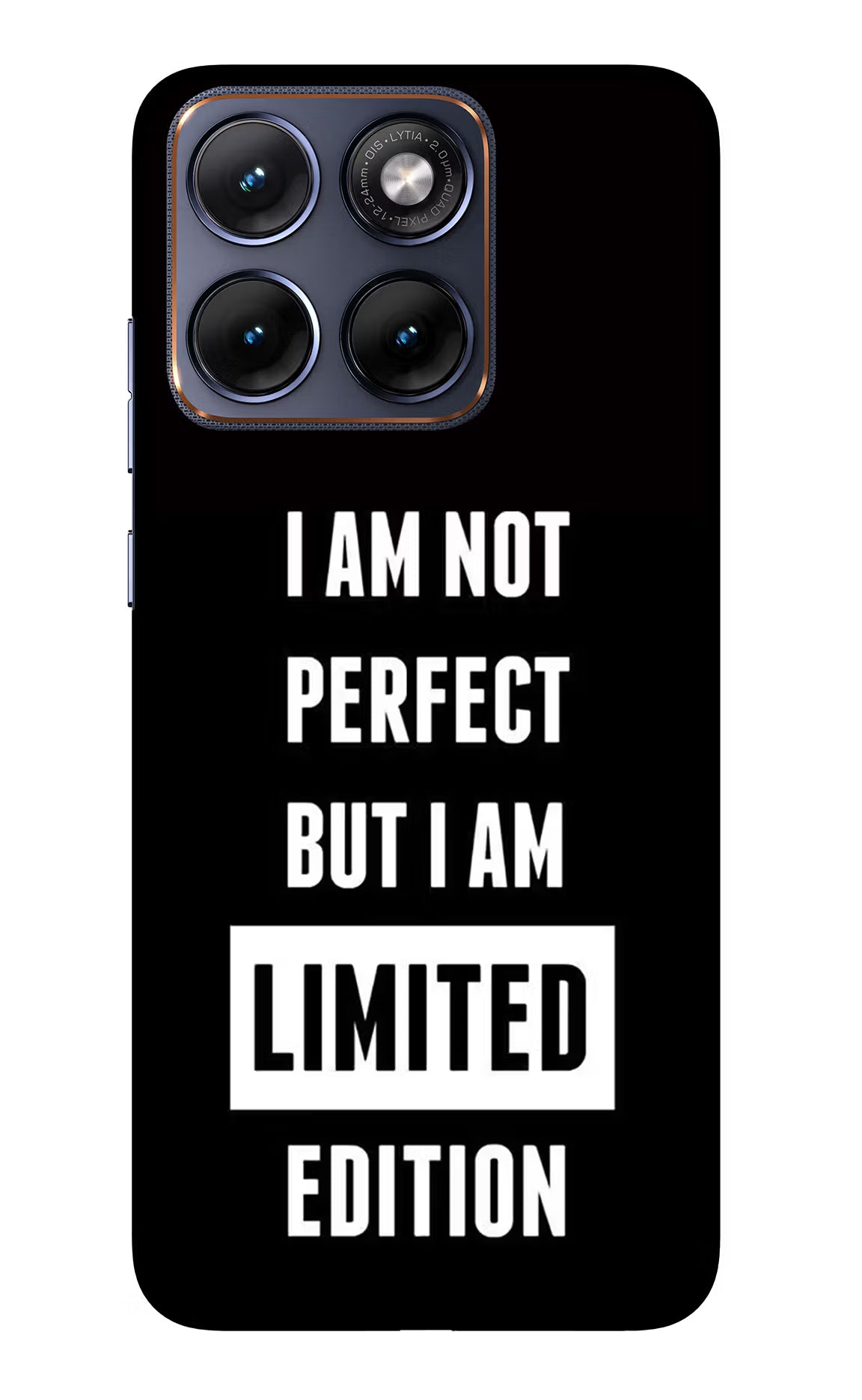 I Am Not Perfect But I Am Limited Edition Moto Edge 70 Fusion Glass Case Back Cover by Casekaro