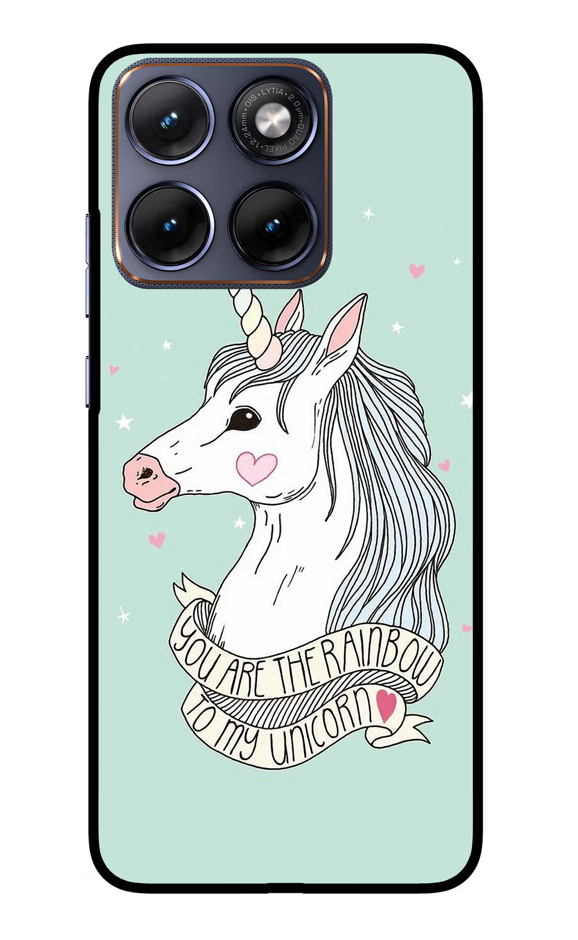 Unicorn Wallpaper Moto Edge 70 Fusion Glass Case Back Cover by Casekaro