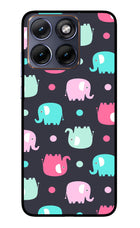 Elephants Moto Edge 70 Fusion Glass Case