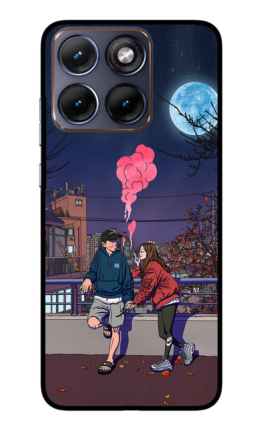 Chilling Couple Moto Edge 70 Fusion Glass Case
