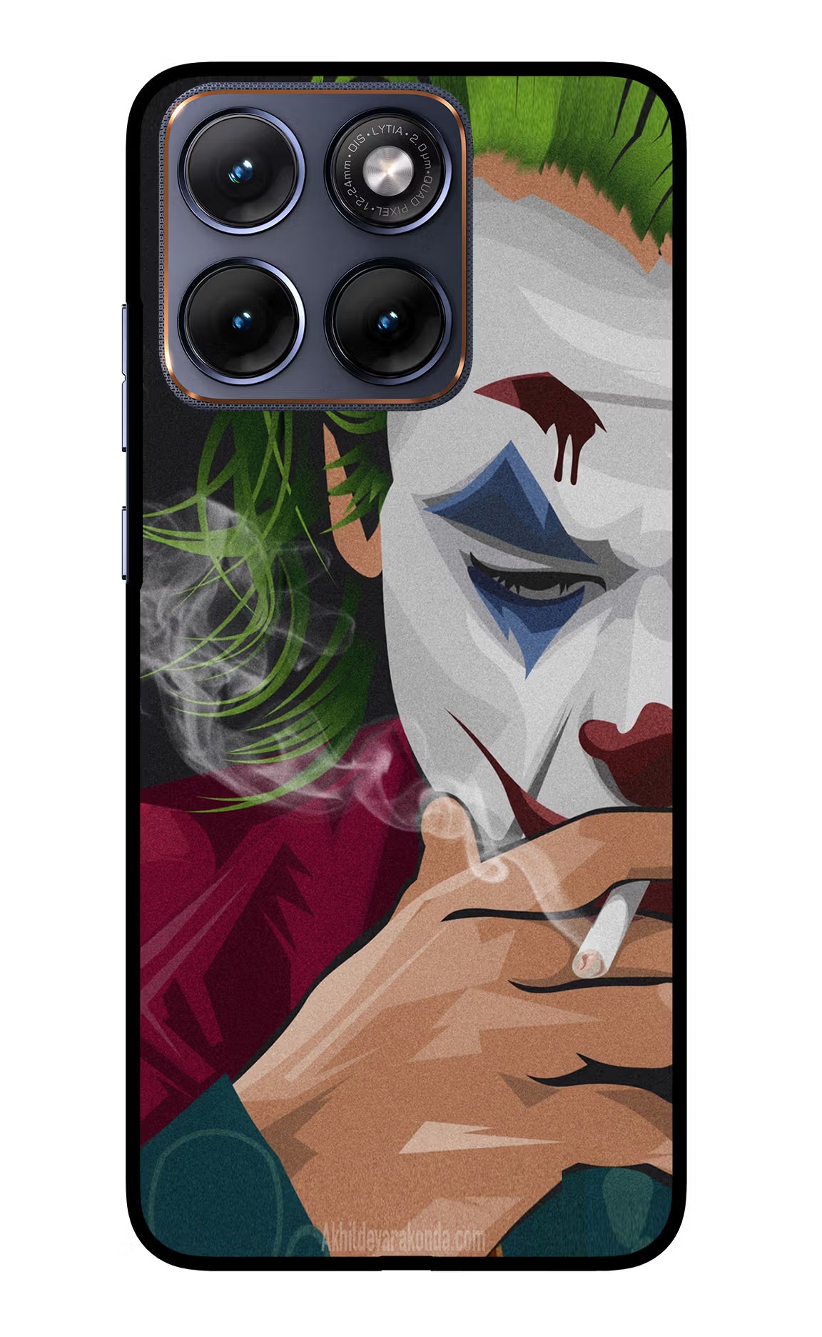 Joker Smoking Moto Edge 70 Fusion Glass Case Back Cover by Casekaro