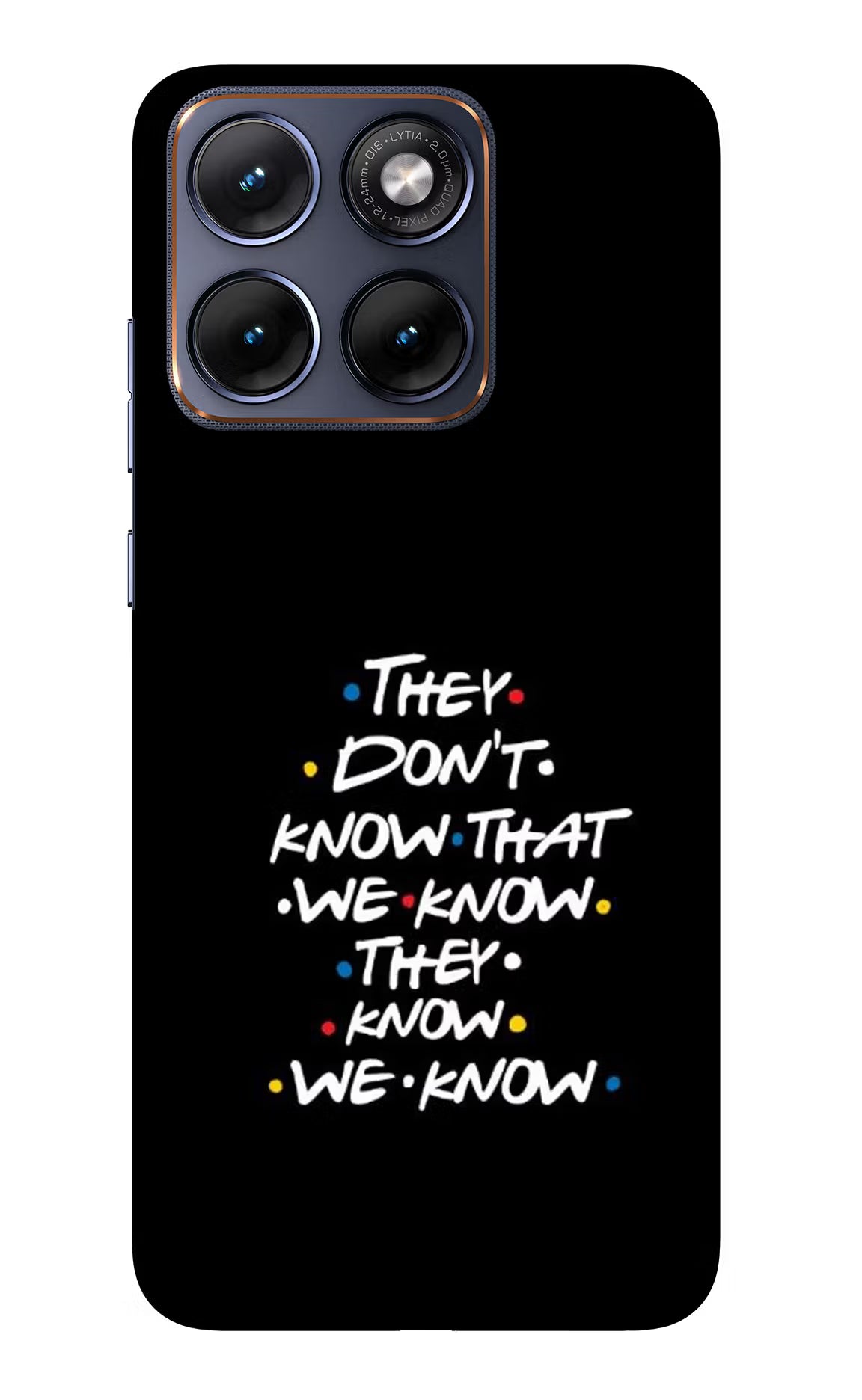 FRIENDS Dialogue Moto Edge 70 Fusion Glass Case Back Cover by Casekaro