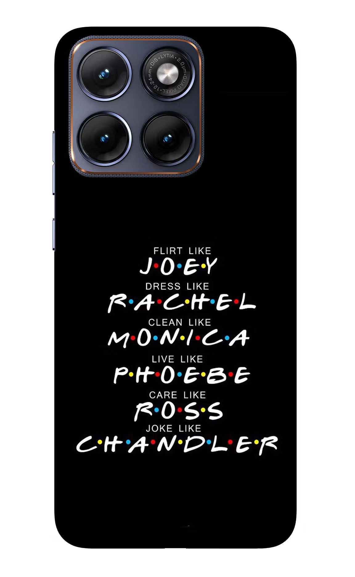 FRIENDS Character Moto Edge 70 Fusion Glass Case Back Cover by Casekaro