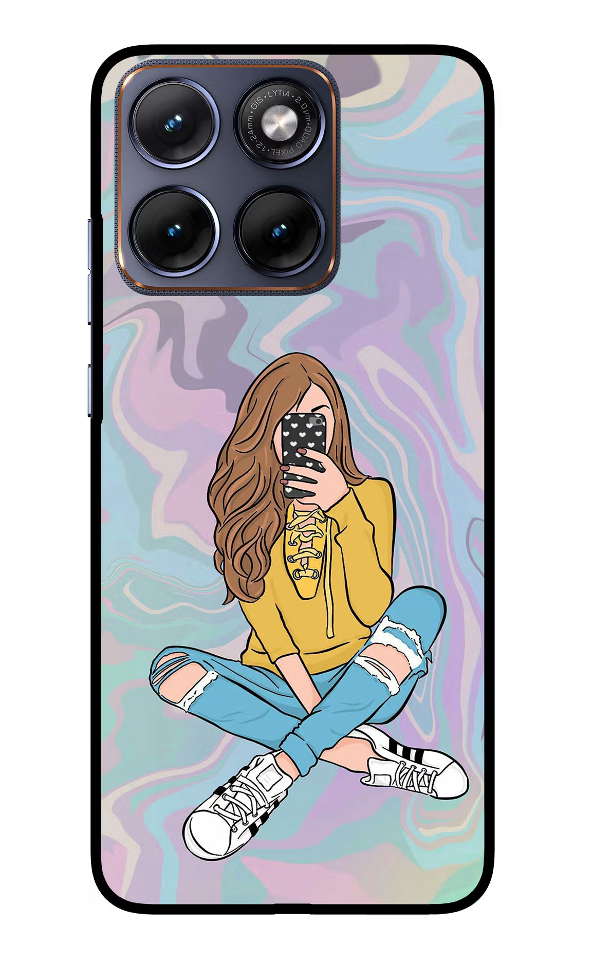 Selfie Girl Moto Edge 70 Fusion Glass Case