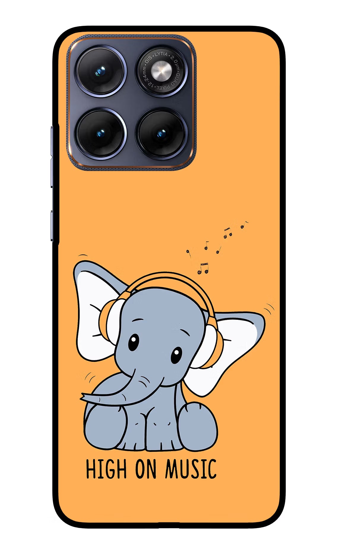 High On Music Moto Edge 70 Fusion Glass Case Back Cover by Casekaro