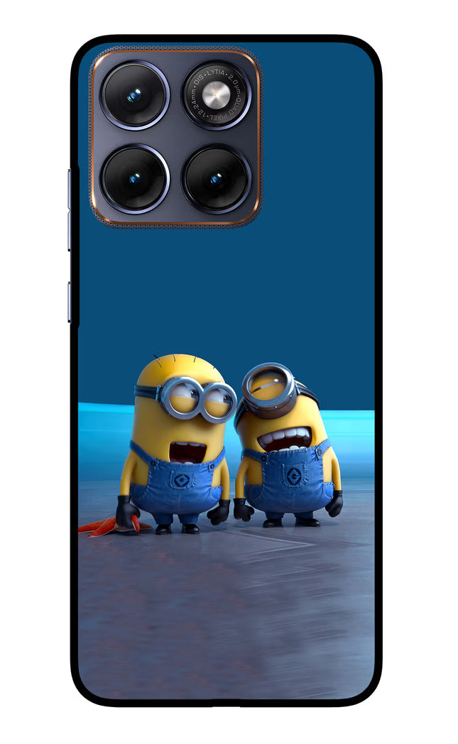 Minion Laughing Moto Edge 70 Fusion Glass Case