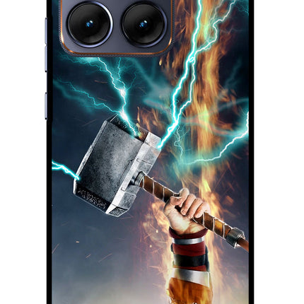 Thor Hammer Mjolnir Moto Edge 70 Fusion Glass Case