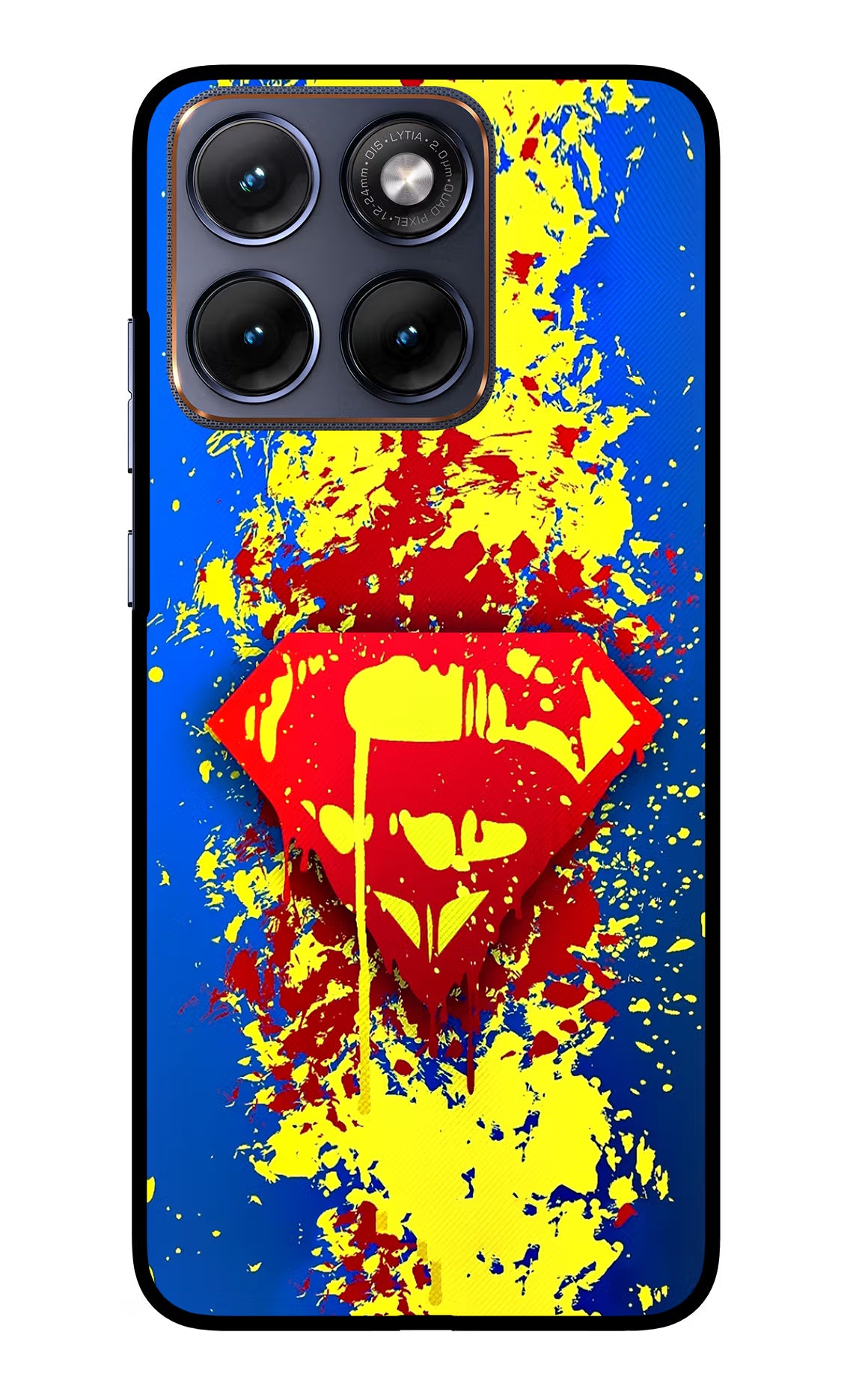 Superman logo Moto Edge 70 Fusion Glass Case Back Cover by Casekaro