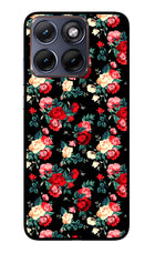 Rose Pattern Moto Edge 70 Fusion Glass Case