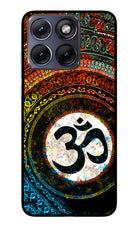 Om Cultural Moto Edge 70 Fusion Glass Case Back Cover by Casekaro