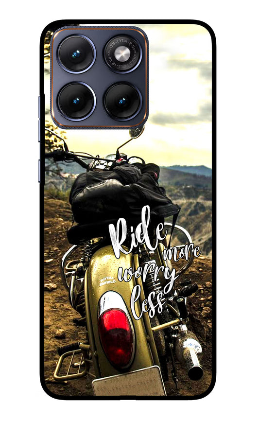 Ride More Worry Less Moto Edge 70 Fusion Glass Case