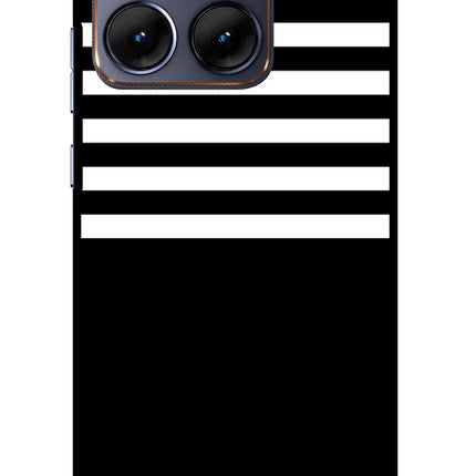 Black and White Print Moto Edge 70 Fusion Glass Case