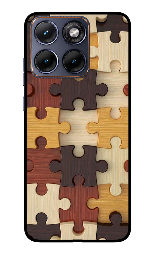 Wooden Puzzle Moto Edge 70 Fusion Glass Case